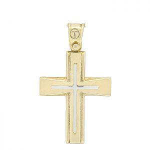 Χρυσός σταυρός ανδρικός σε 14 καράτια. CRA0121