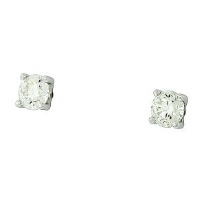 Μονόπετρα σκουλαρίκια με διαμάντια 0.70ct σε λευκόχρυσο 18K. SK10340