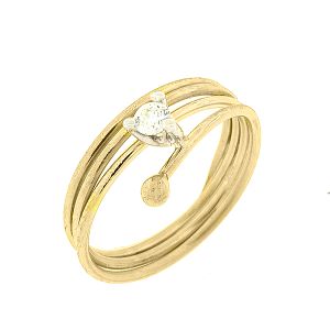 Δαχτυλίδι χρυσό χειροποίητο σε 18 καράτια με διαμάντι.RΚ10657