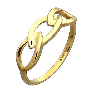 Δαχτυλίδι χρυσό 14Κ σχέδιο με κρίκους. RZ15441