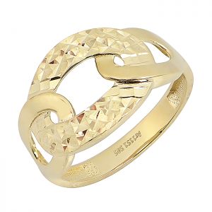 Δαχτυλίδι χρυσό πλεκτοί κρίκοι σε 14 καράτια RΖ15854
