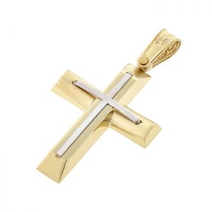 Χρυσός ανδρικός σταυρός σε 14 καράτια. CRA16364