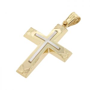 Χρυσός ανδρικός σταυρός σε 14 καράτια. CRA16366