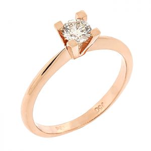 Μονόπετρο δαχτυλίδι 18 καράτια με διαμάντι 0.32ct σε ροζ χρυσό. RD16463