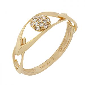 Χειροποίητο δαχτυλίδι χρυσό σε 18 καράτια με διαμάντια. RK16490