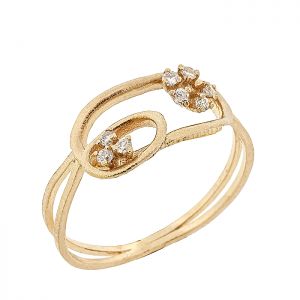 Χειροποίητο ιδιαίτερο δαχτυλίδι χρυσό σε 14 καράτια με διαμάντια. RK16543