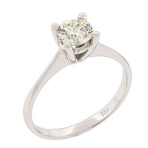 Μονόπετρο δαχτυλίδι λευκόχρυσο 18 καράτια με διαμάντι 0.60ct. RD16574
