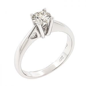 Μονόπετρο δαχτυλίδι λευκόχρυσο 18 καράτια με διαμάντι 0.60ct. RD16577