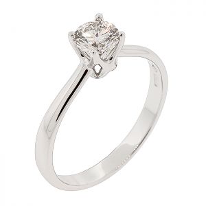 Μονόπετρο δαχτυλίδι λευκόχρυσο 18 καράτια με διαμάντι 0.50ct. RD16708