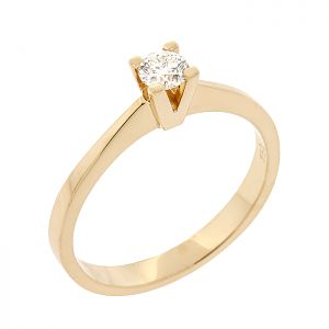 Μονόπετρο δαχτυλίδι χρυσό 18κ με διαμάντι 0.20ct. RD16837