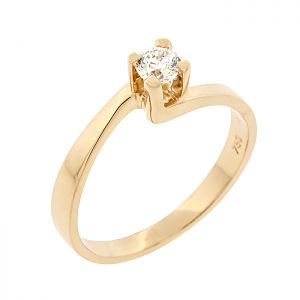 Μονόπετρο δαχτυλίδι σε  χρυσό 18κ με διαμάντι 0.21ct. RD16838