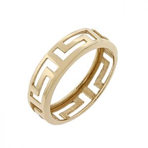 Χρυσό δαχτυλίδι σχέδιο μαιανδρος σε 14 καράτια . RZ18329