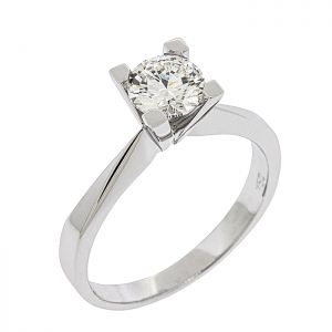 Μονόπετρο δαχτυλίδι λευκόχρυσο 18 καράτια με διαμάντι 0.86ct. RD19267