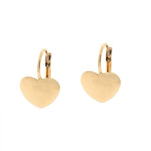 Σκουλαρίκια χρυσά  κρεμαστές καρδιές σε 14 καράτια. SK19419