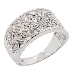 Λευκόχρυσο δαχτυλίδι 18 καρατιών με διαμάντια 0.06ct. RL4218