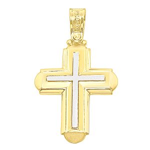 Χρυσός μασίφ σταυρός ΤΡΙΑΝΤΟΣ σε 18 καράτια. CRA0743