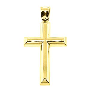 Χρυσός κλασικός σταυρός σε 18 καράτια. CRA0745