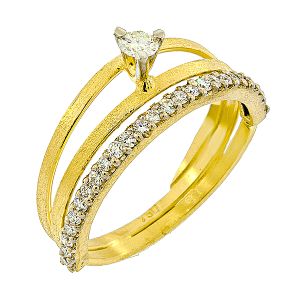 Χειροποίητο περίτεχνο δαχτυλίδι 18 καράτια με διαμάντια. RK7564
