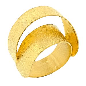 Χρυσό ματ χειροποίητο δαχτυλίδι σε 18 καράτια.RK8837