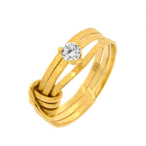 Ιδιαίτερο χειροποίητο δαχτυλίδι κόμβος 18 καράτια με διαμάντι. RK12540