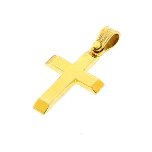 Λιτός ανδρικός σταυρός χρυσός ΤΡΙΑΝΤΟΣ σε 14 καράτια CRΑ0148