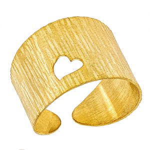 Δαχτυλίδι σεβαλιέ καρδιά χρυσό 14 καράτια. RK3356