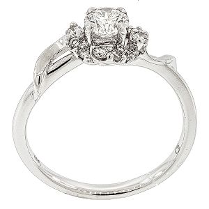 Δαχτυλίδι μονόπετρο με διαμάντι 0.38ct  λευκόχρυσο 18Κ.  RD2300