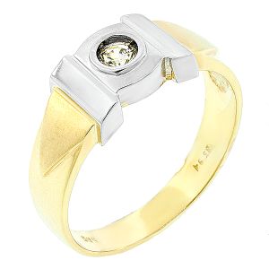 Χρυσό ανδρικό δαχτυλίδι συνδυασμός κιτρινο-λευκο σε 14 καράτια.RA1226