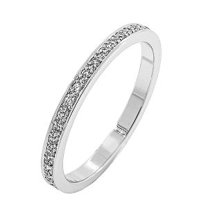 Ολόβερο δαχτυλίδι λευκόχρυσο σε 18 καράτια με διαμάντια 0.22ct. RL6126
