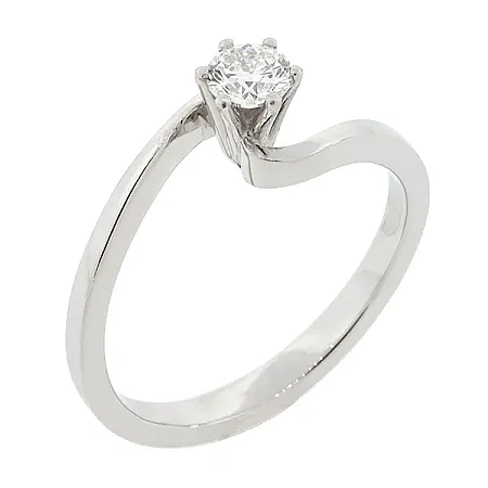 Πλατινένιο μονόπετρο με διαμάντι 0.33ct  λευκού χρώματος. RD1748