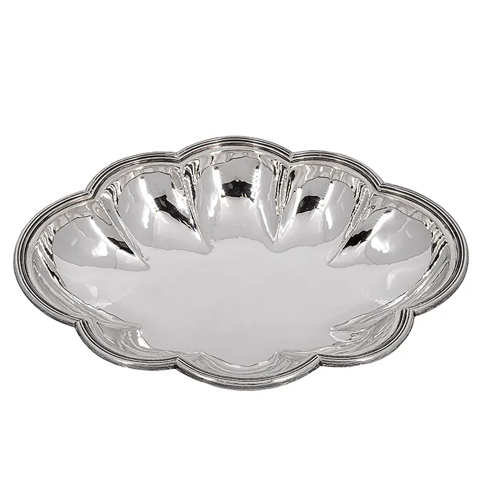 Ασημένιο περίτεχνο μπολ με σκάλισμα.SIL224GR
