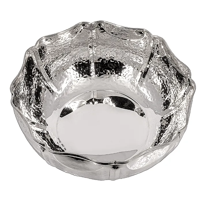 Ασημένιο περίτεχνο μπολ σφυρίλατο.SIL187GR
