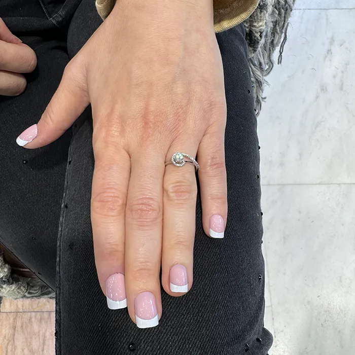 Μονόπετρο δαχτυλίδι 18κ με διαμάντι GIA 0.48ct και πλαϊνά 0.13ct. RD19895