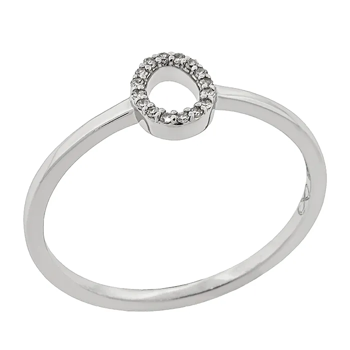 Δαχτυλίδι λευκόχρυσο 14Κ με διαμάντια 0.04ct. RD21273