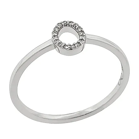 Δαχτυλίδι λευκόχρυσο 14Κ με διαμάντια 0.04ct. RD21273