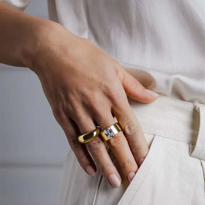Ring Stainless Steel-E-Gold
