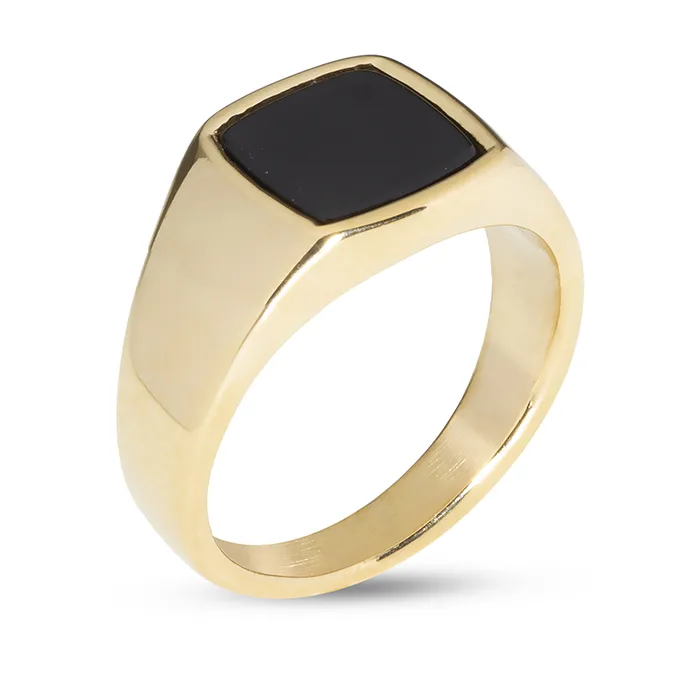 Ring Stainless Steel Gents-E-Gold