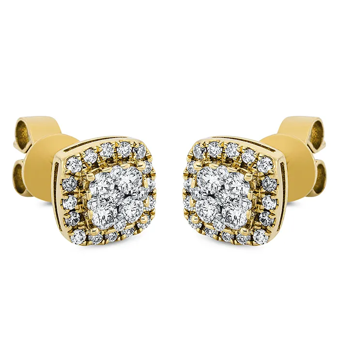 Σκουλαρίκια με διαμάντια 0.46ct σε κίτρινο χρυσό 18 καράτια. SK21996
