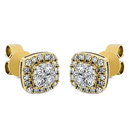 Σκουλαρίκια με διαμάντια 0.46ct σε κίτρινο χρυσό 18 καράτια. SK21996