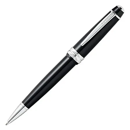 Cross Bailey Light™ Glossy Black – Στυλό Διαρκείας από Μαύρη Ρητίνη με Ασημί Λεπτομέρειες