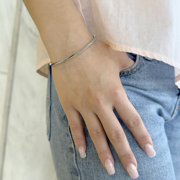 Λευκόχρυσο Βραχιόλι 14K Minimal Design. BRA23388