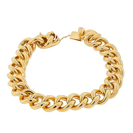 Χρυσό Βραχιόλι 18Κ Αλυσίδα Curb Chain. Πολυτελές Γυναικείο Κόσμημα. BRA9705