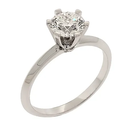 Eξάδοντο δαχτυλίδι μονόπετρο με lab grown diamond 1.23ct σε λευκόχρυσο 14 καράτια.