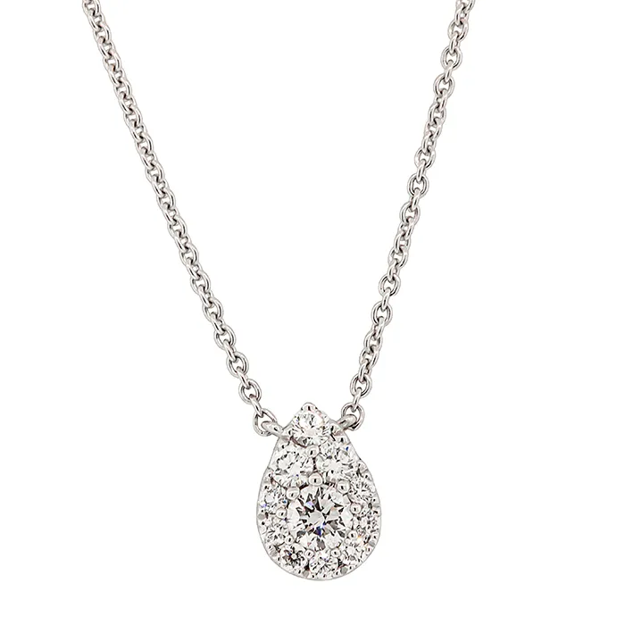 Μενταγιόν Σταγόνα με Φυσικά Διαμάντια 0.32ct και Αλυσίδα 18 καράτια. ΜD23416
