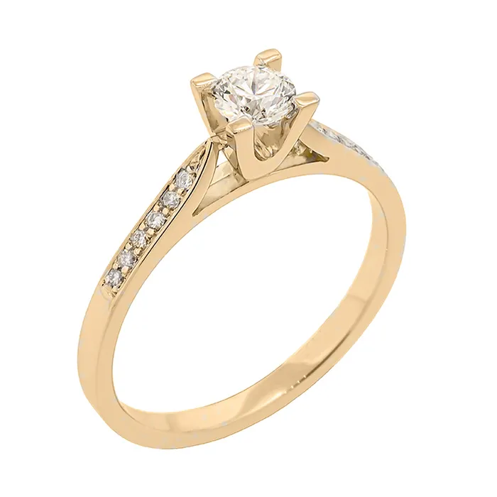 Δαχτυλίδι μονόπετρο με lab grown diamond 0.31ct D VS1 με πιστοποίηση IGI χρυσό 14K.