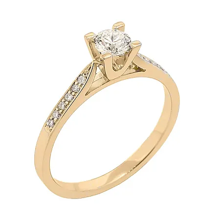 Δαχτυλίδι μονόπετρο με lab grown diamond 0.31ct D VS1  με πιστοποίηση IGI χρυσό 14K.