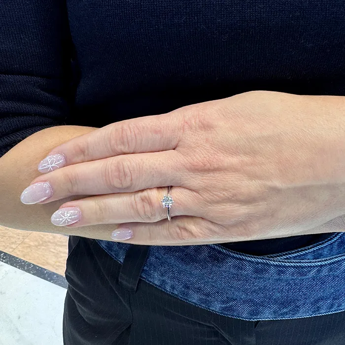 Μονόπετρο 18Κ Εξάδοντο Lab Diamond 0.31ct D VVS1 IGI | Million Diamonds