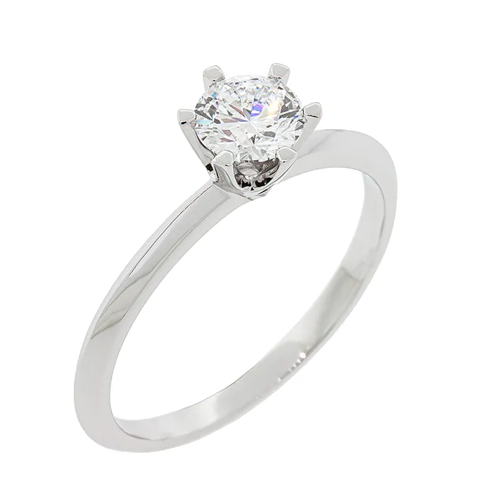 Μονόπετρο 18Κ Εξάδοντο Lab Diamond 0.31ct D VVS1 IGI | Million Diamonds