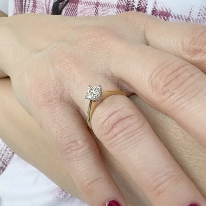 Δίχρωμο Μονόπετρο Δαχτυλίδι 14Κ με Lab Grown Diamond 0.60ct και Πιστοποίηση IGI | Million Diamonds