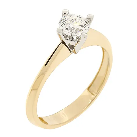 Δίχρωμο Μονόπετρο Δαχτυλίδι 14Κ με Lab Grown Diamond 0.60ct και Πιστοποίηση IGI | Million Diamonds